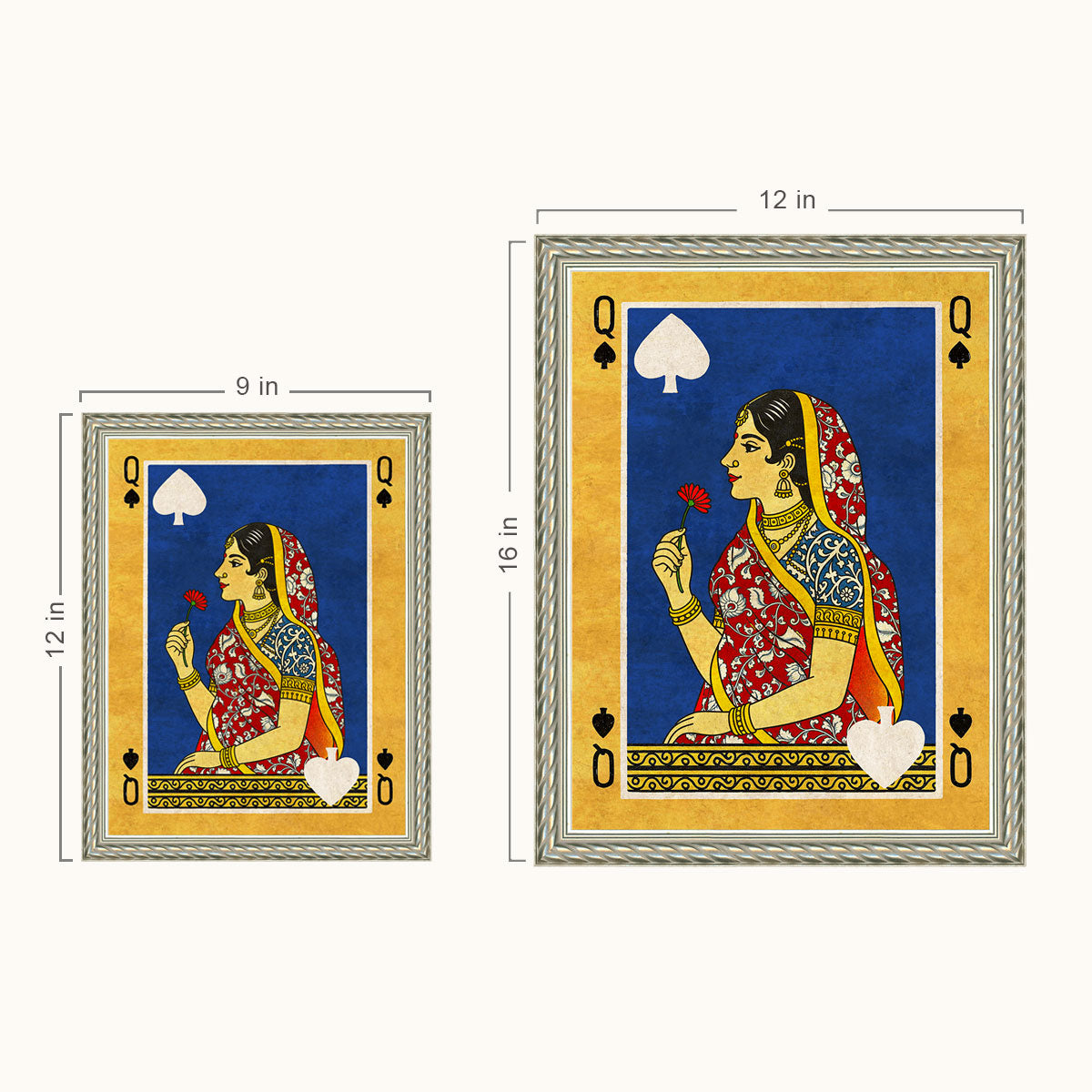 Indian Queen of spade wall art