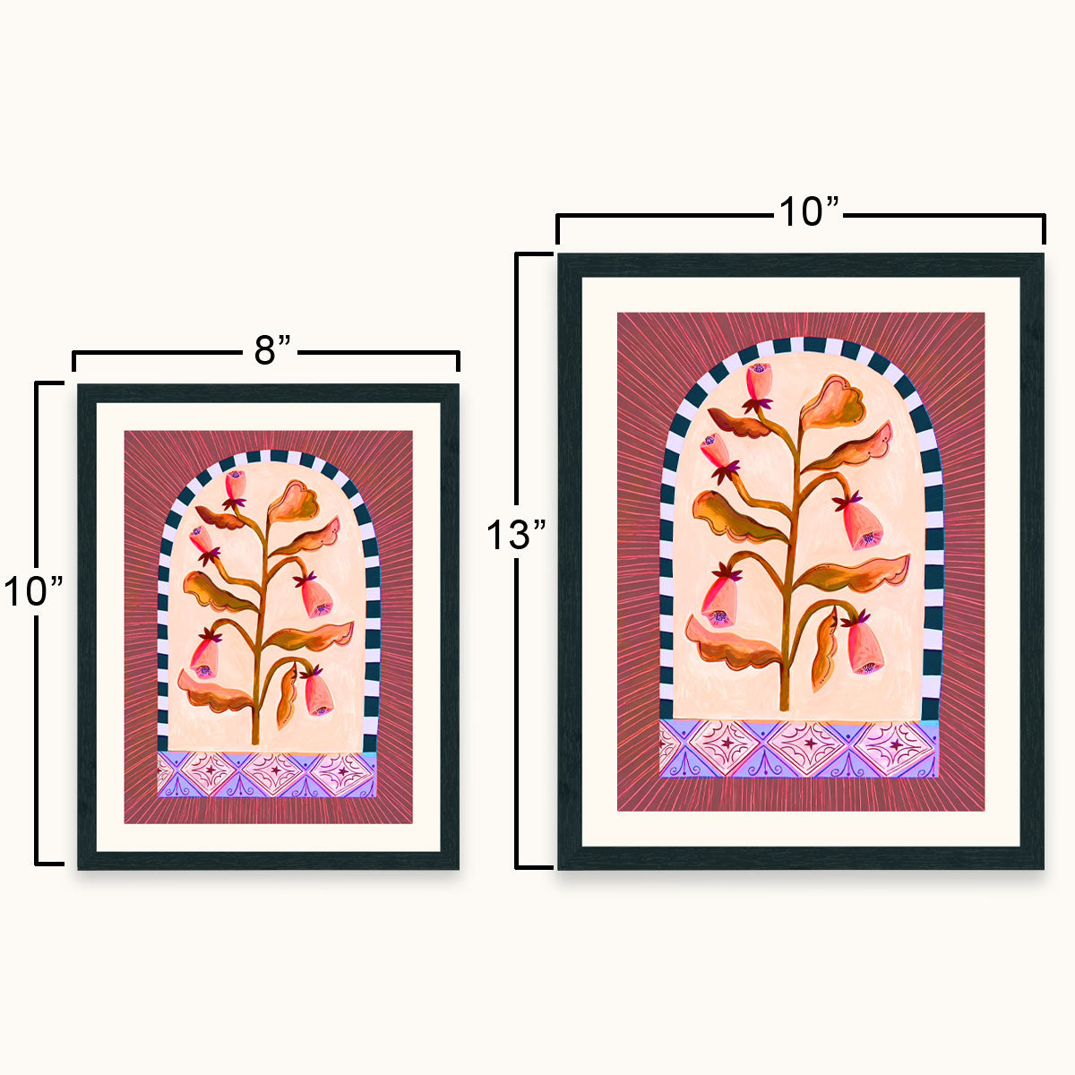 Arch with flower wall art