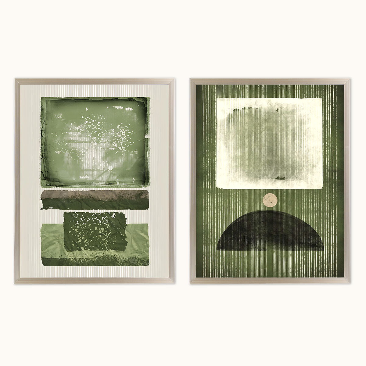 Abstraction in green wall art