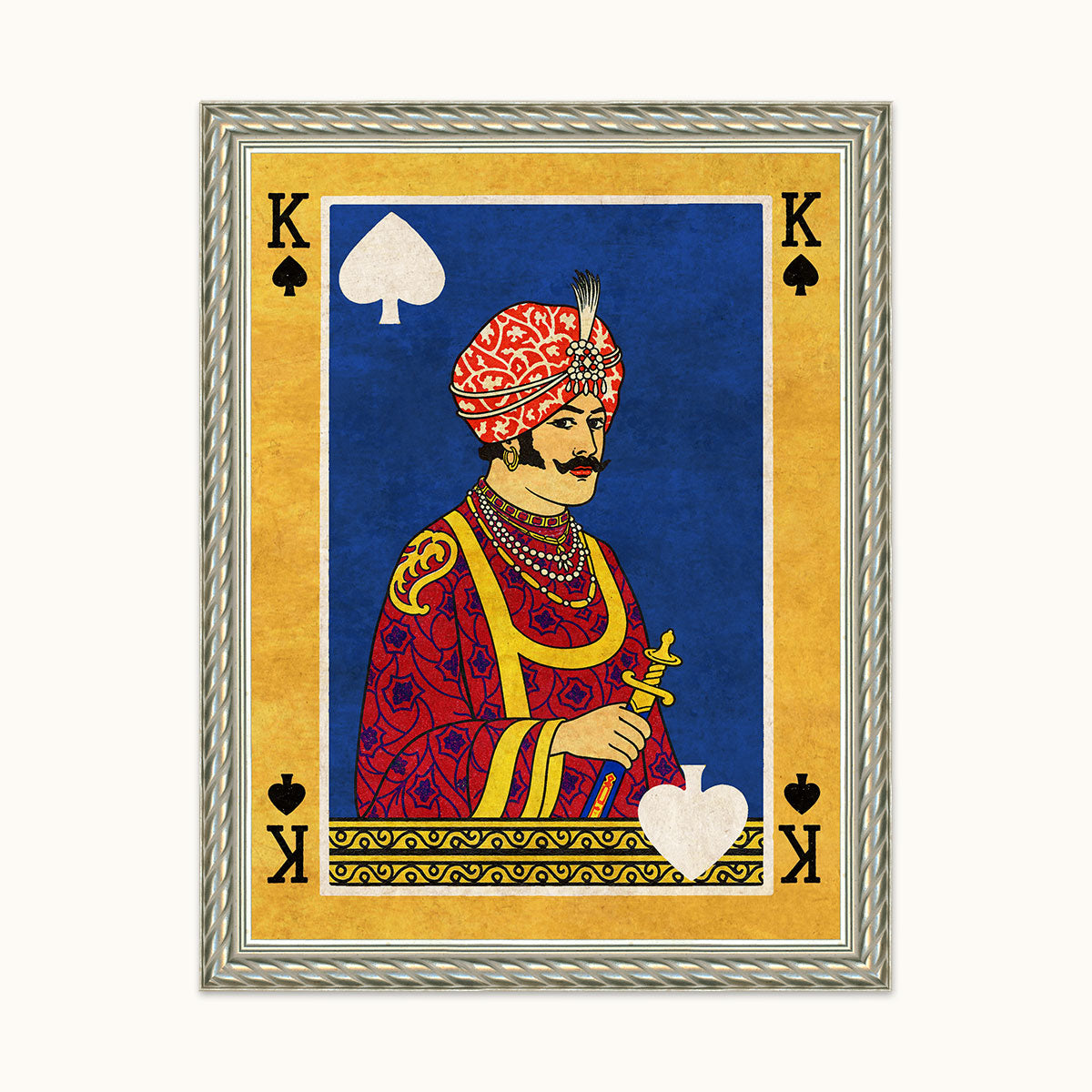 Indian king of spade wall art