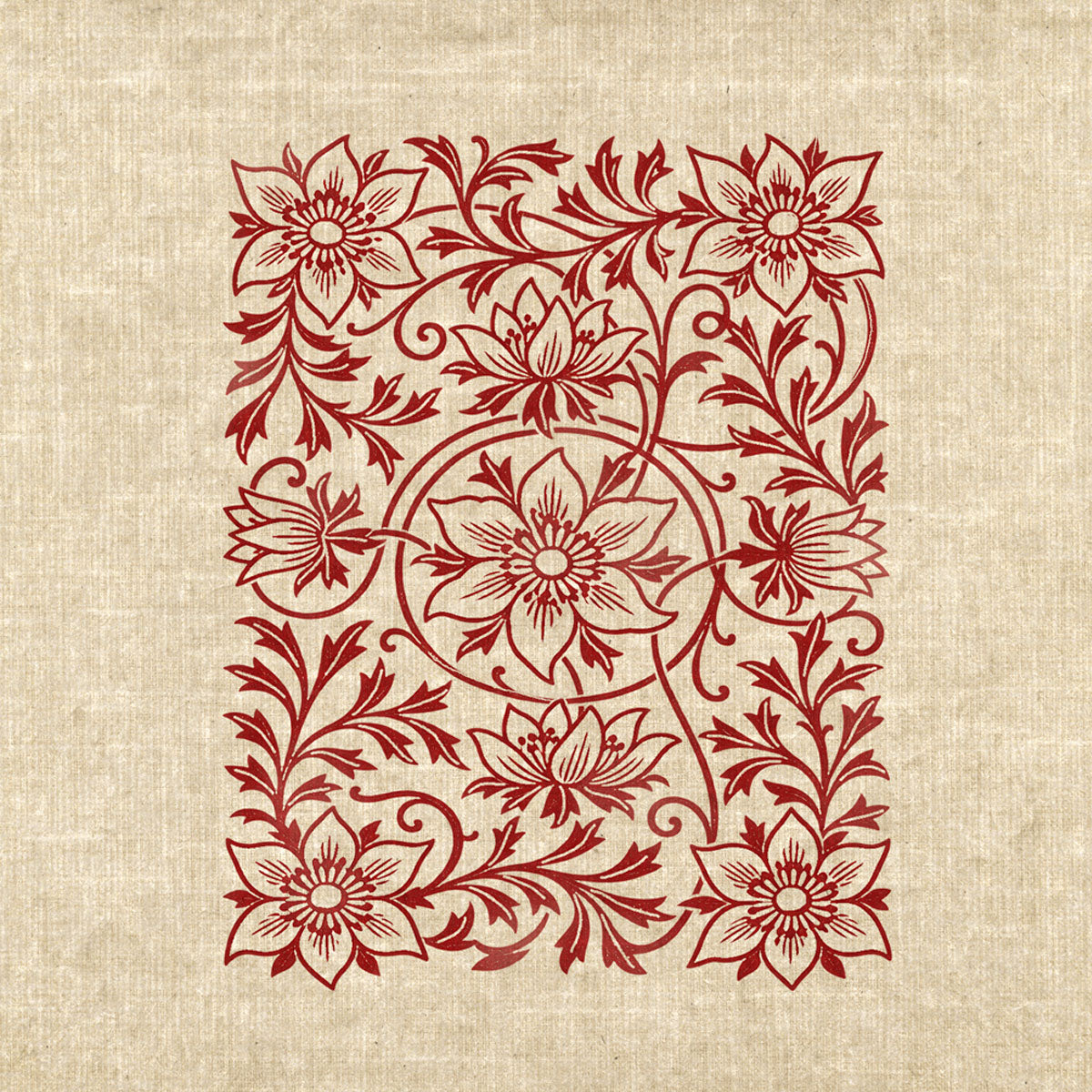 Sanganeri block print wall art