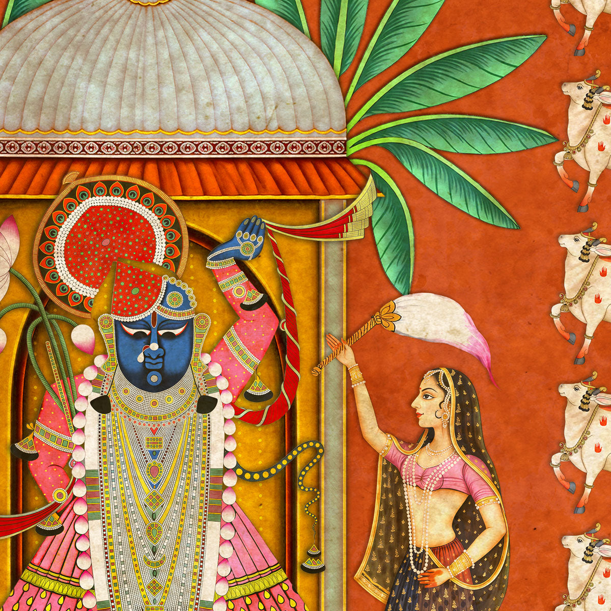 Gau Seva Wall Art