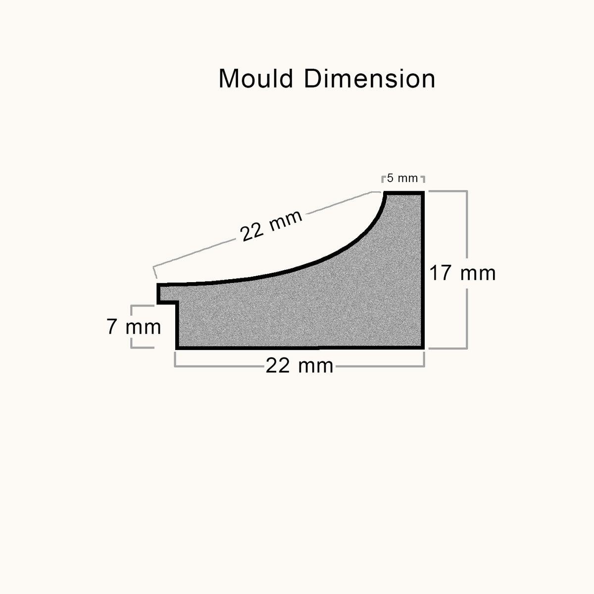 Smooth Arc Customized Photo Frame Dimension – Blue, Black & Brown