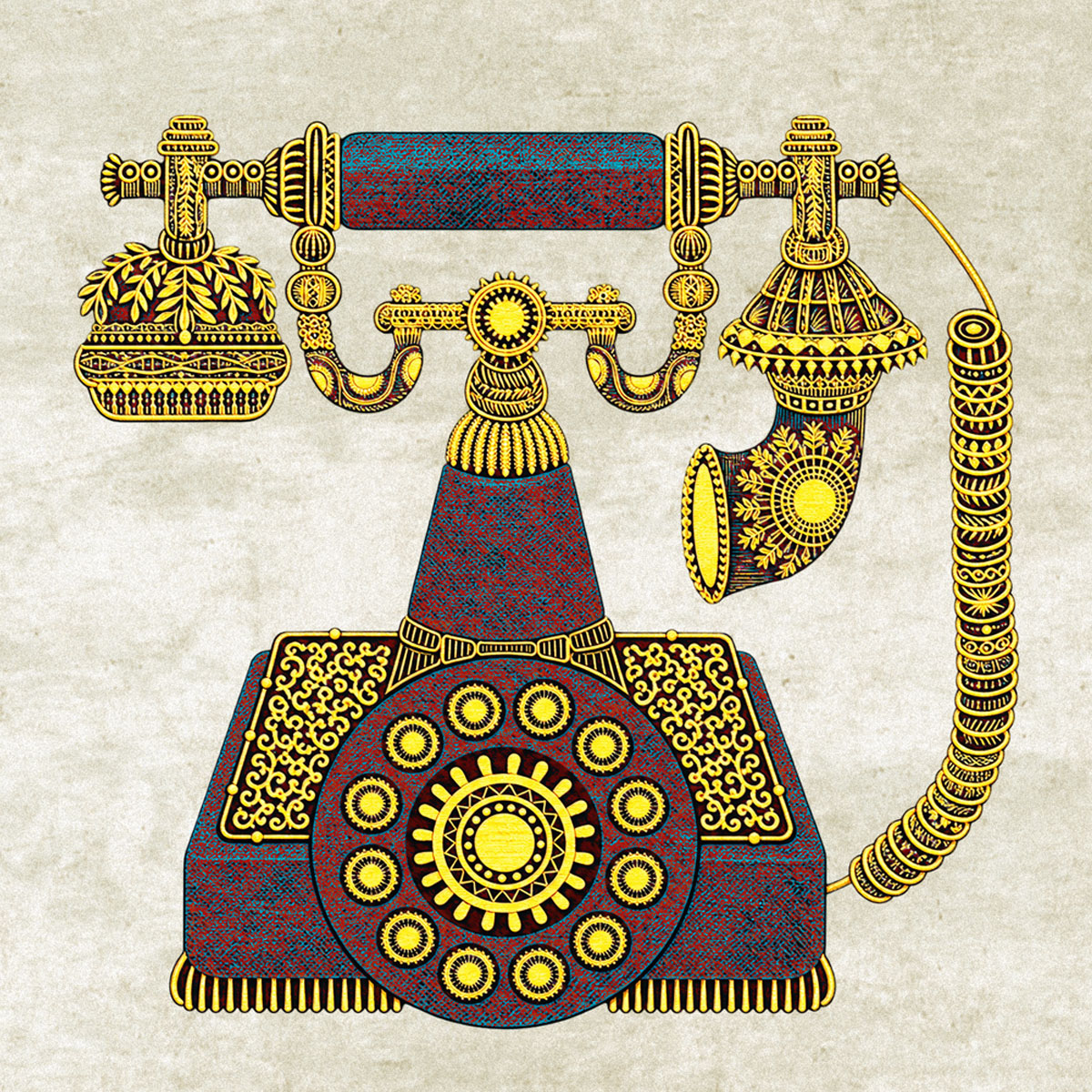 Royal Indian Telephone wall art