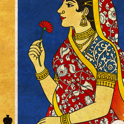 Raja-rani playing cards wall art set