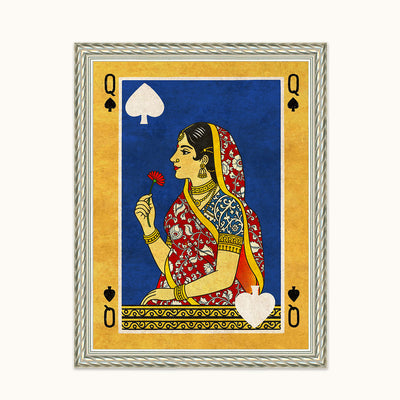 Indian Queen of spade wall art