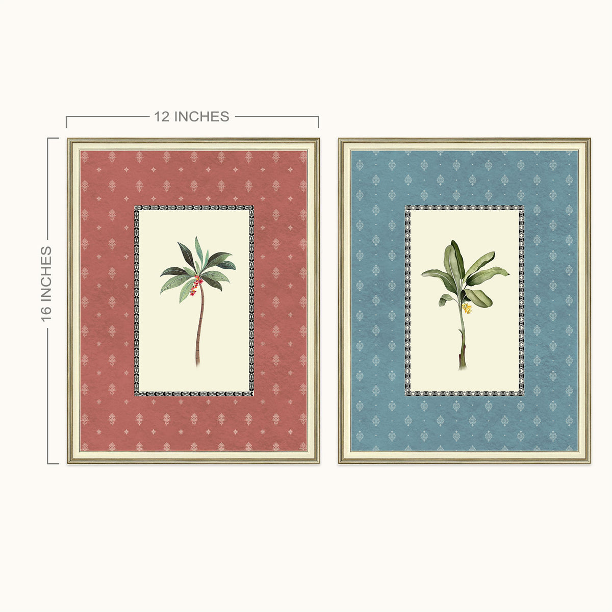 Tropical Duo wall art frames