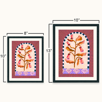 Arch with flower wall art