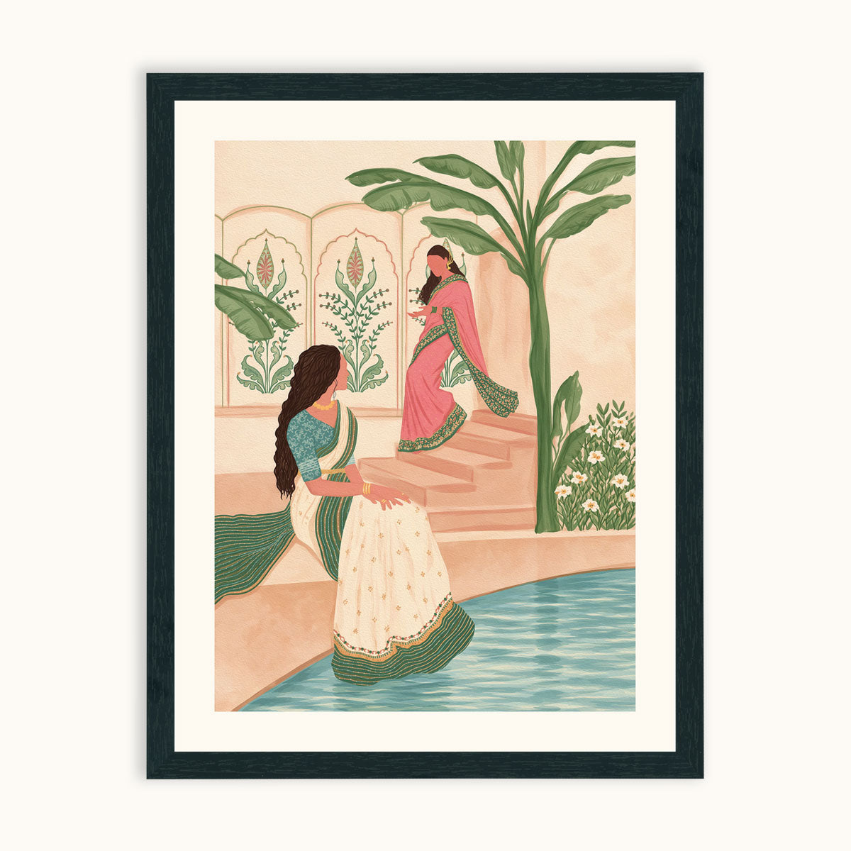 two friends-indian wall art