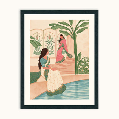 two friends-indian wall art