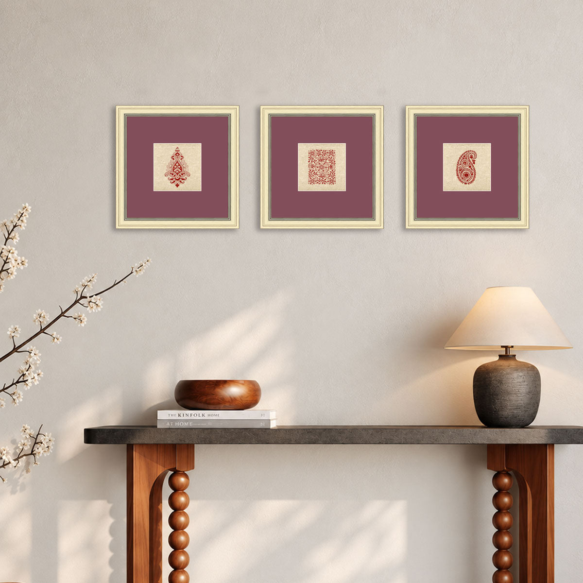 Sanganeri block print wall art