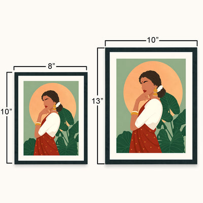 Indian Boho woman wall art