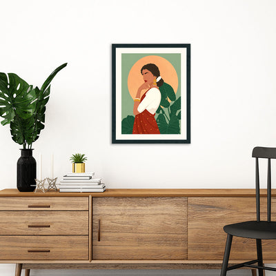 Indian Boho woman wall art