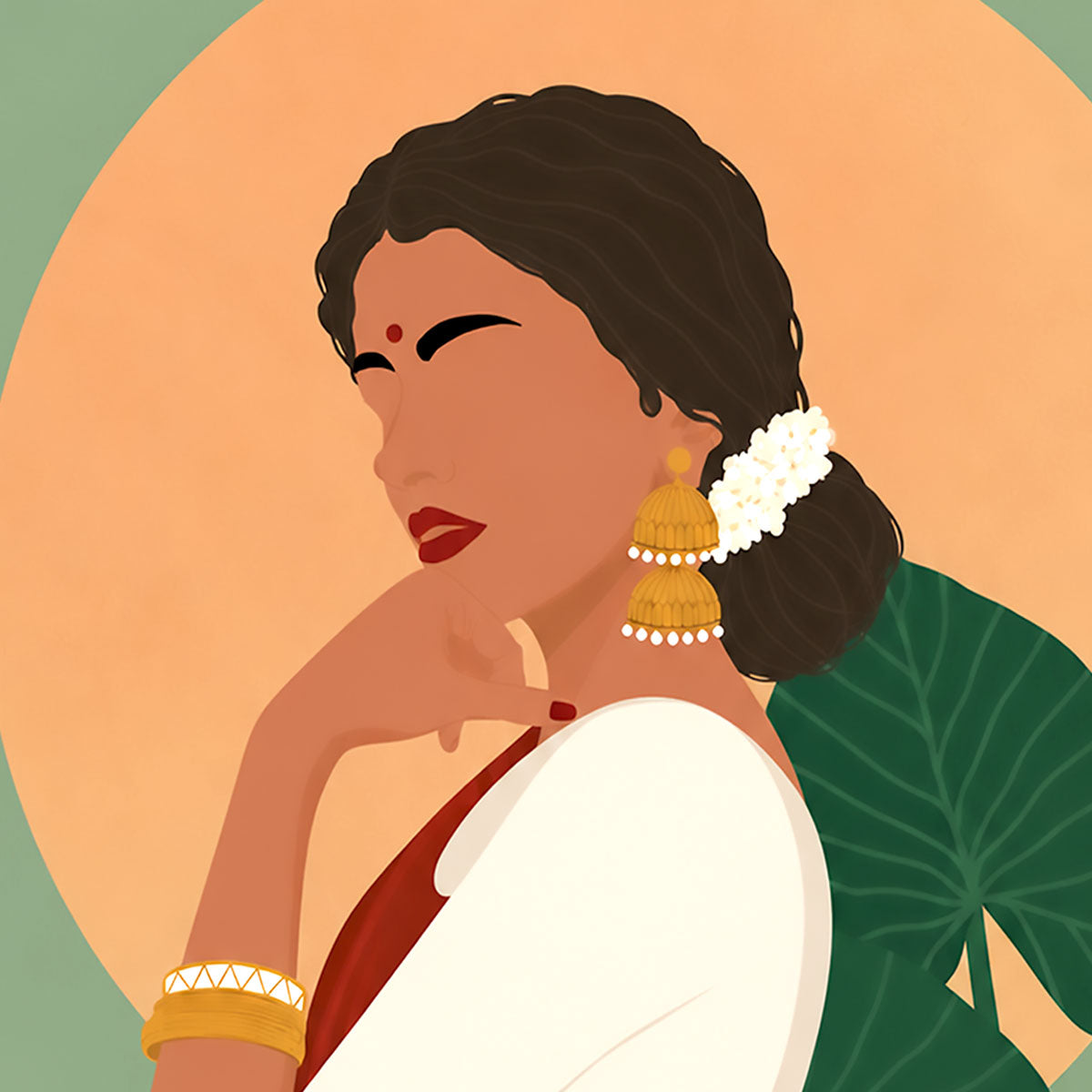 Indian Boho woman wall art