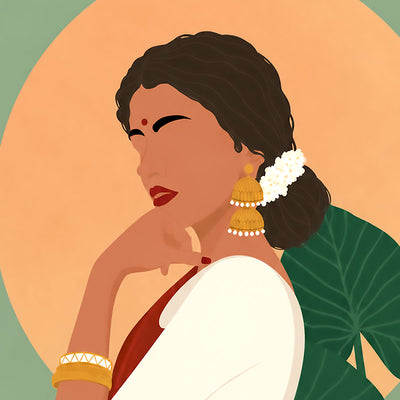 Indian Boho woman wall art