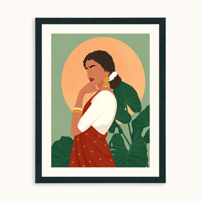 Indian Boho woman wall art