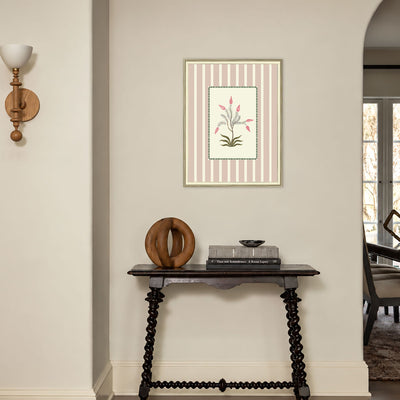 Botanical Reverie Indian botanical wall art frame with champagne colour frame