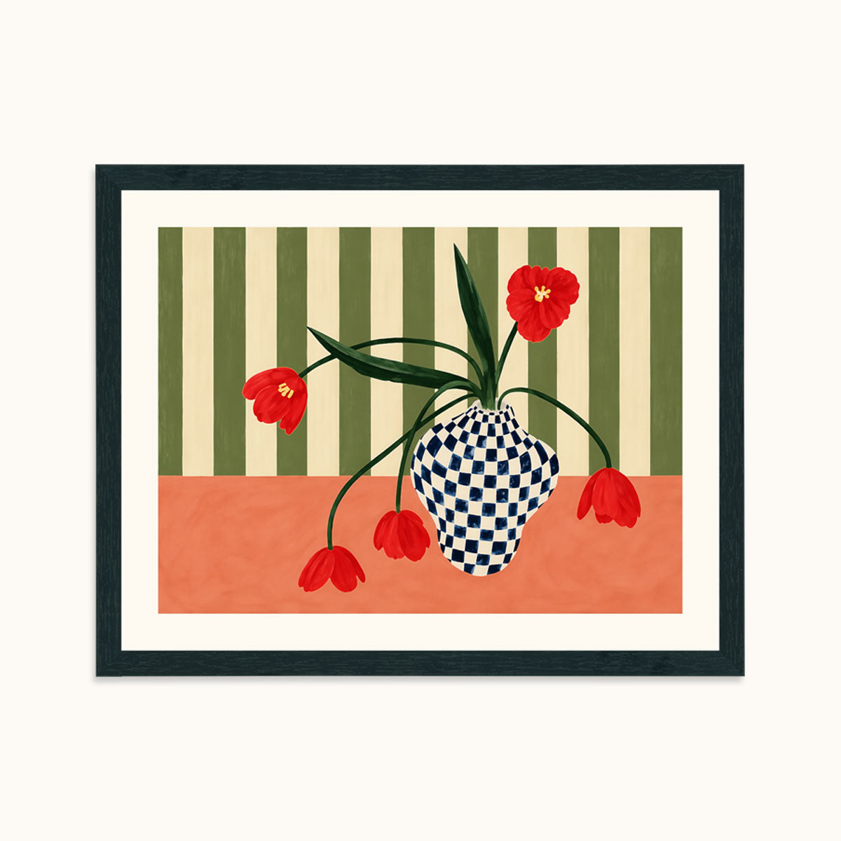 Scarlet Whispers floral wall art
