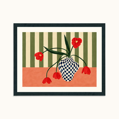 Scarlet Whispers floral wall art