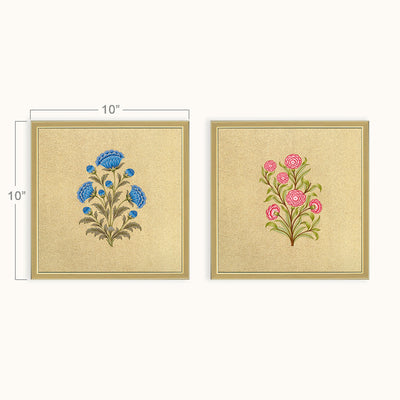 Royal Floral Duo wall art set