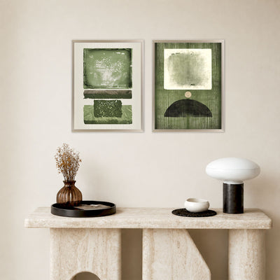 Abstraction in green wall art