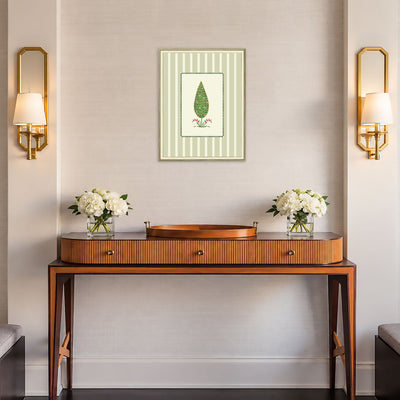 Haritika Indian botanical wall art frame with delicate motifs and champagne colour frame