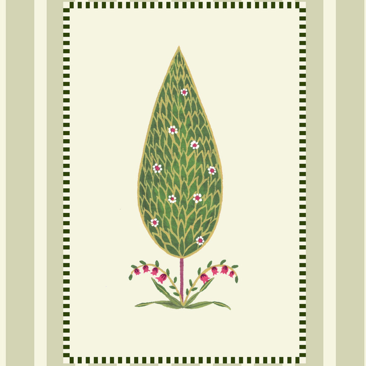 Haritika Indian botanical wall art frame with delicate motifs and champagne colour frame