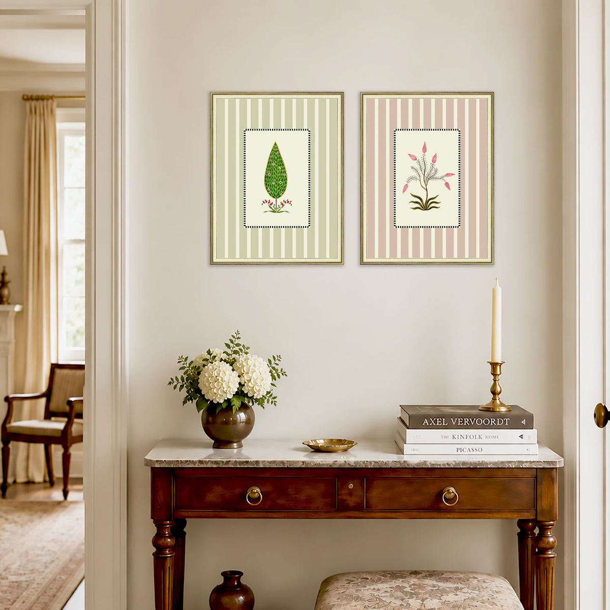 Indian Botanical Duo Wall art frame