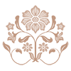 indian flower wall art frame