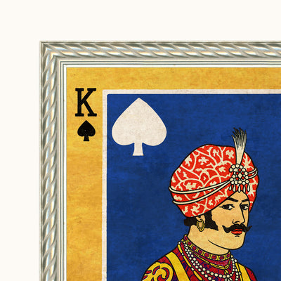 Raja-rani playing cards wall art set