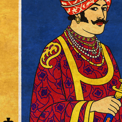 Indian king of spade wall art