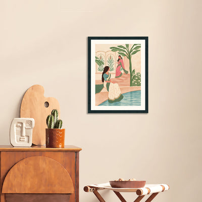 two friends-indian wall art