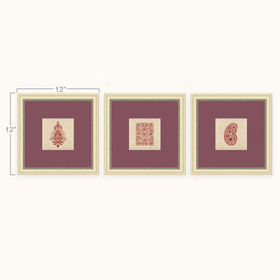 Sanganeri block print wall art
