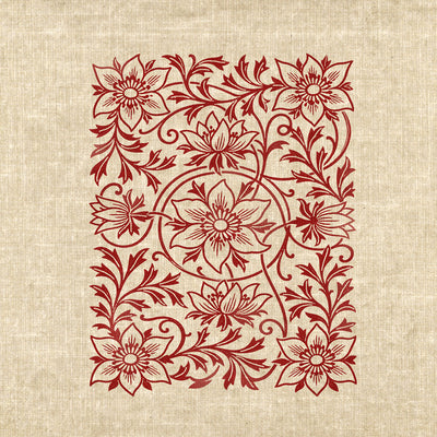Sanganeri block print wall art