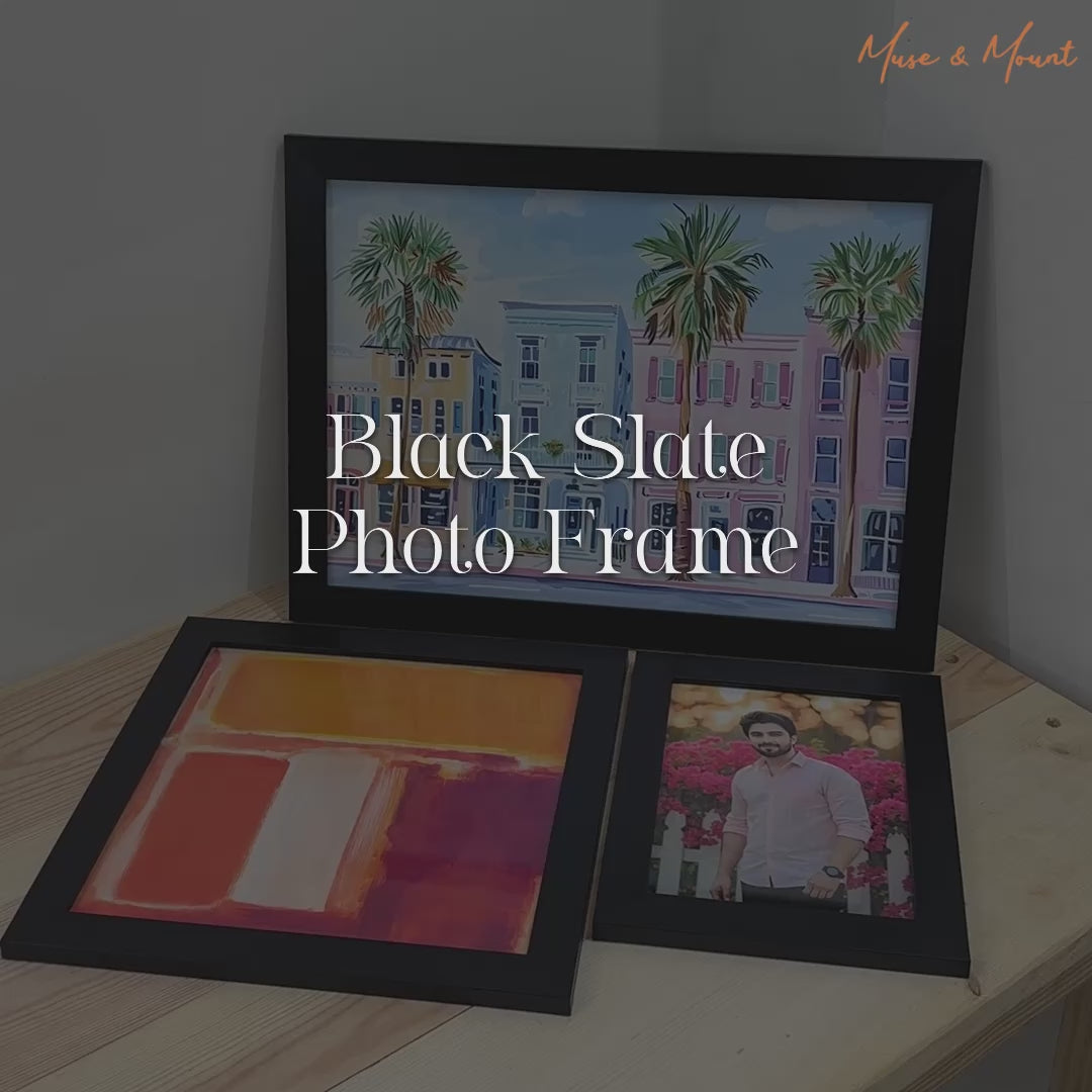 Load video: Black Slate Customized Photo Frame