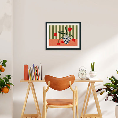 Scarlet Whispers floral wall art