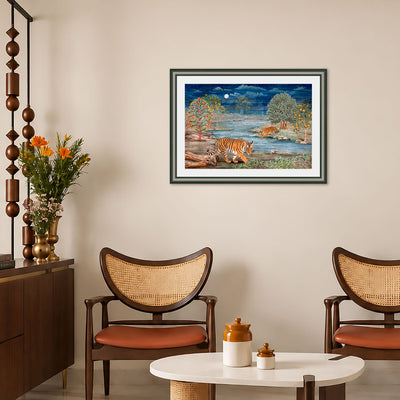 The Jungle tropical nature wall art frame with lush foliage